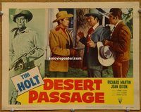 m120 DESERT PASSAGE movie lobby card #1 '52 Tim Holt catches bad guys!