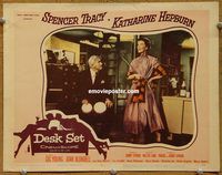 m125 DESK SET movie lobby card #7 '57 Hepburn, Spencer Tracy w/bongos!