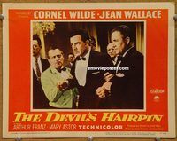 m129 DEVIL'S HAIRPIN movie lobby card #6 '57 Cornel Wilde