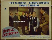 m147 DOUBLE INDEMNITY movie lobby card #5 '44 MacMurray, Ed Robinson