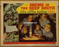 m156 DRUMS IN THE DEEP SOUTH movie lobby card #2 '51 Guy Madison