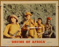 m157 DRUMS OF AFRICA movie lobby card #5 '63 Frankie Avalon
