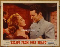 m169 ESCAPE FROM FORT BRAVO movie lobby card #7 '53 Eleanor Parker