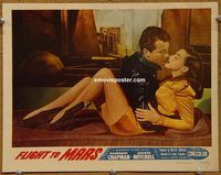 m194 FLIGHT TO MARS movie lobby card #3 '51 cool romantic scene!