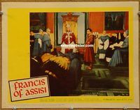 m207 FRANCIS OF ASSISI movie lobby card #3 '61 Dillman in church!