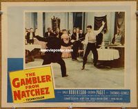 m216 GAMBLER FROM NATCHEZ movie lobby card #8 '54 Dale Robertson