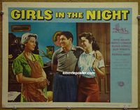 m223 GIRLS IN THE NIGHT movie lobby card #4 '53 Harvey Lembeck