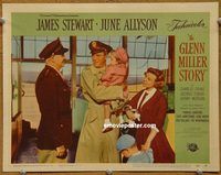 m224 GLENN MILLER STORY movie lobby card #2 '54 James Stewart, Allyson