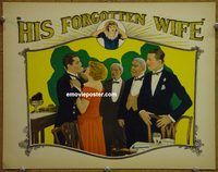 m262 HIS FORGOTTEN WIFE movie lobby card '24 great color & border art!
