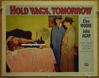 m267 HOLD BACK TOMORROW movie lobby card #4 '55 Cleo Moore