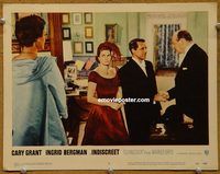 m287 INDISCREET movie lobby card #4 '58 Grant & Bergman standing!