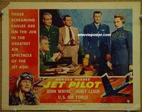 m297 JET PILOT movie lobby card #2 '57 John Wayne, Janet Leigh
