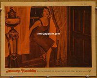m300 JOHNNY TROUBLE movie lobby card '57 bad girl Carolyn Jones!