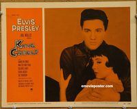m304 KING CREOLE movie lobby card #2 '58 best Elvis Presley close up!