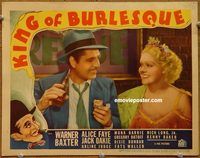 m307 KING OF BURLESQUE #4 movie lobby card '35 Baxter & Faye close up!