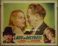 m313 LADY IN DISTRESS movie lobby card '40 Paul Lukas, Sally Gray