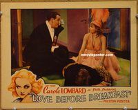 m330 LOVE BEFORE BREAKFAST movie lobby card '36 sexy Carole Lombard!