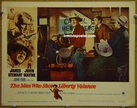 m347 MAN WHO SHOT LIBERTY VALANCE movie lobby card #7 '62 John Wayne
