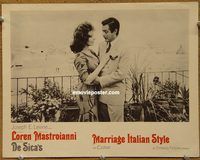 m354 MARRIAGE ITALIAN STYLE movie lobby card '64 Loren, Mastroianni