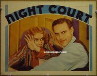 m381 NIGHT COURT movie lobby card '32 really cool image!