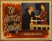 m392 OF HUMAN BONDAGE movie lobby card '46 Henreid, Eleanor Parker