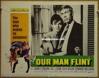 m400 OUR MAN FLINT movie lobby card '66 suave spy James Coburn!