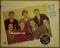 m412 PEOPLE ARE FUNNY movie lobby card '45 great cast portrait!