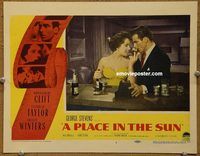 m421 PLACE IN THE SUN movie lobby card #5 '51 Monty Clift, Liz Taylor