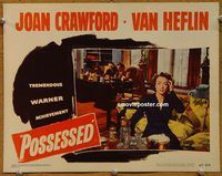 m422 POSSESSED movie lobby card #7 '47 Joan Crawford, Van Heflin
