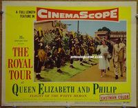 m448 ROYAL TOUR OF QUEEN ELIZABETH & PHILIP movie lobby card #2 '54