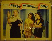 m434 READY, WILLING & ABLE movie lobby card '37 Ruby Keeler