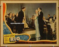 m445 RIO movie lobby card '39 Basil Rathbone, Sigrid Gurie