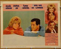 m465 SEND ME NO FLOWERS movie lobby card #3 '64 Rock Hudson, Doris Day