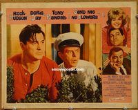 m466 SEND ME NO FLOWERS movie lobby card #6 '64 Rock Hudson, milkman!