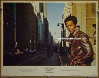 m469 SHAFT movie lobby card #5 '71 Richard Roundtree in cool jacket!