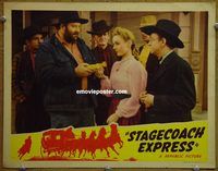 m492 STAGECOACH EXPRESS movie lobby card '42 Lynn Merrick, western!