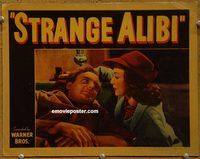 m497 STRANGE ALIBI movie lobby card '41 Arthur Kennedy, Joan Perry