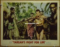 m519 TARZAN'S FIGHT FOR LIFE movie lobby card #2 '58 Gordon Scott