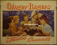 m524 TENDER COMRADE movie lobby card '44 Gingers Rogers, Ruth Hussey