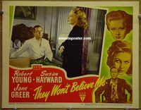 m531 THEY WON'T BELIEVE ME movie lobby card #8 '47 Young, Rita Johnson