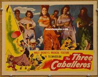 m536 THREE CABALLEROS #3 movie lobby card '44 Donald & Joe Carioca!
