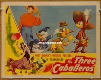 m539 THREE CABALLEROS #6 movie lobby card '44 Donald, Joe & Panchito!