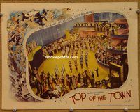 m549 TOP OF THE TOWN movie lobby card '37 giant musical scene!