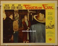 m555 TOUCH OF EVIL movie lobby card #7 '58 Janet Leigh in street!