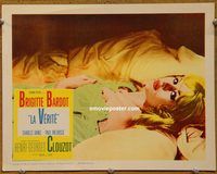 m564 TRUTH movie lobby card '61 Brigitte Bardot close up, Clouzot