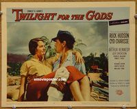 m565 TWILIGHT FOR THE GODS movie lobby card #2 '58 Hudson, Charisse