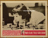 m567 TWO FOR THE SEESAW movie lobby card #3 '62 MacLaine close up!