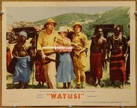 m595 WATUSI movie lobby card #8 '59 George Montgomery, Africa!