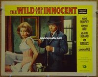 m612 WILD & THE INNOCENT movie lobby card #6 '59 Audie Murphy, Dru
