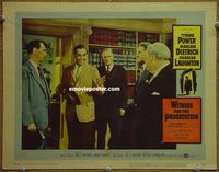 m618 WITNESS FOR THE PROSECUTION movie lobby card #4 58 Tyrone Power